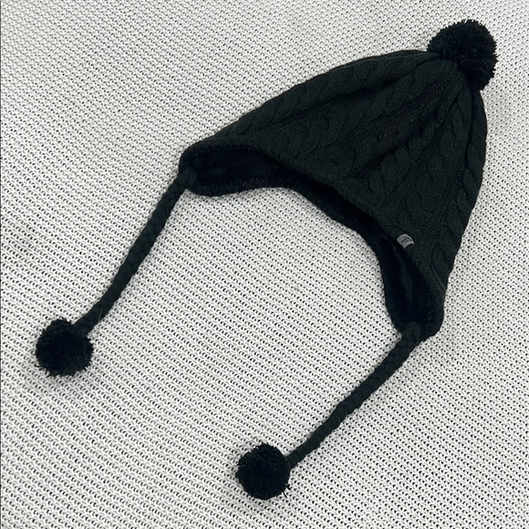The North Face Black Cable Knit Earflap Hat - Picture 9 of 10